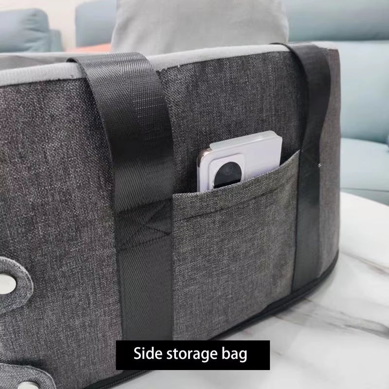 Portable and Detachable Dog Car Seat Booster for Small to Medium Pets - Cozy Center Console Elevated Bed