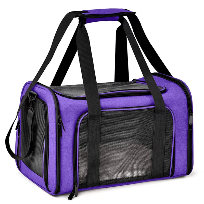 Portable Mesh Shoulder Bag for Pets Cat Carrier Bags Outgoing Travel Pets Handbag Transport Bag Breathable