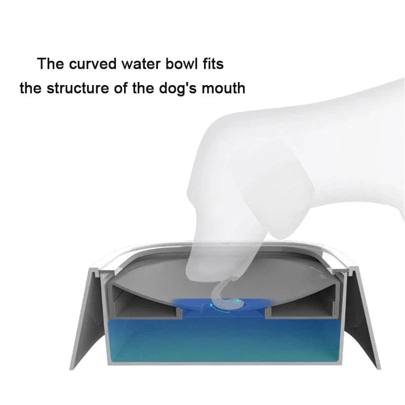 Pressured Dog Drinking Water Bowl with Floating Design - Non-Wetting, Large Capacity