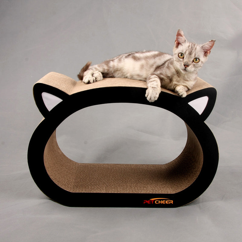 Cozy Cat Head Scratch Board - Durable and Fun Scratching Solution for Your Feline Friend