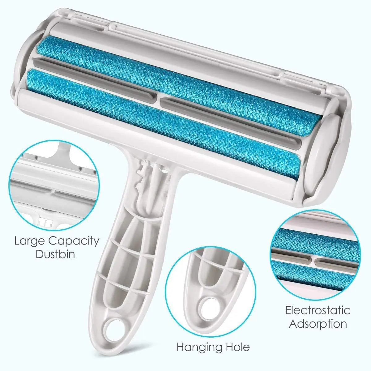 Pet Hair Remover Roller - Self-Cleaning Fur Removal Tool for Dogs and Cats - Effective Solution for Furniture Hair Cleanup