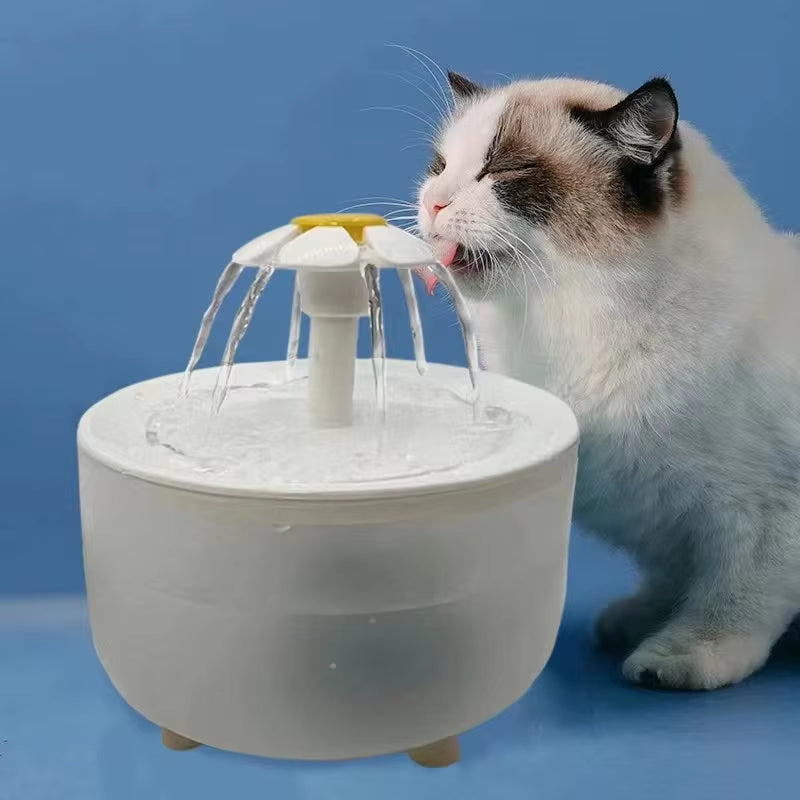 Automatic Pet Water Fountain with USB Electric Filter - Silent Cat Drinking Bowl 1200ml Recirculating Water Dispenser