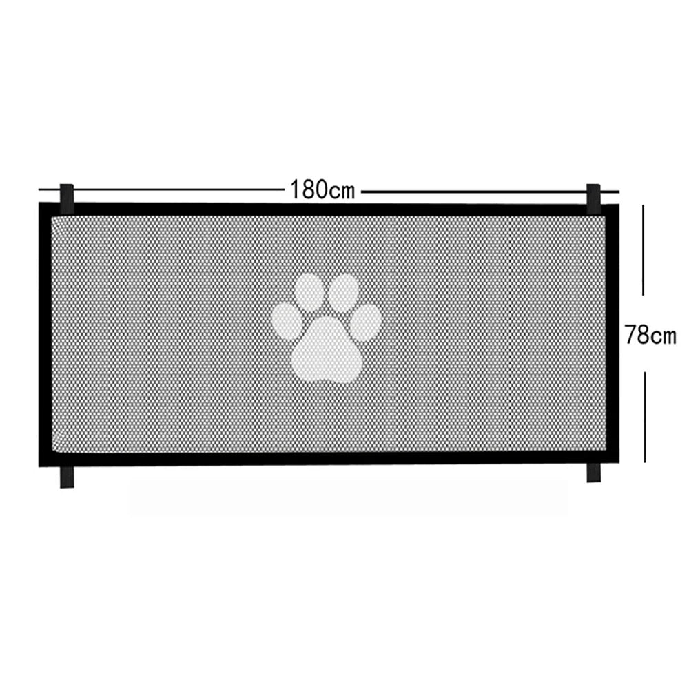 Premium Dog Gate Mesh with 4 Hook System - Indoor and Outdoor Safety Enclosure for Pets