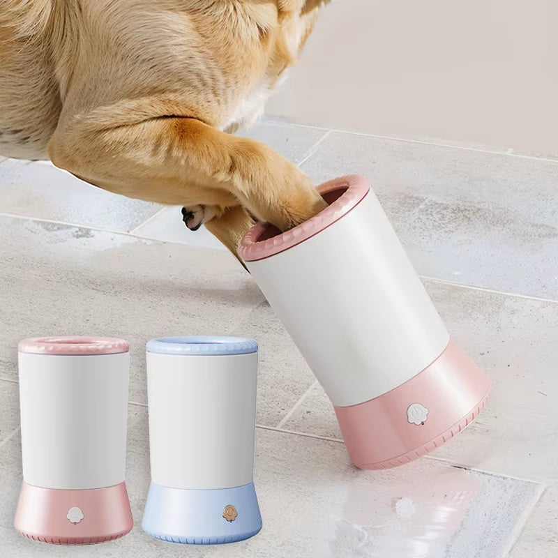 Automatic Electric Dog Paw Cleaner and Massager - Portable USB Rechargeable Pet Paw Washing Device