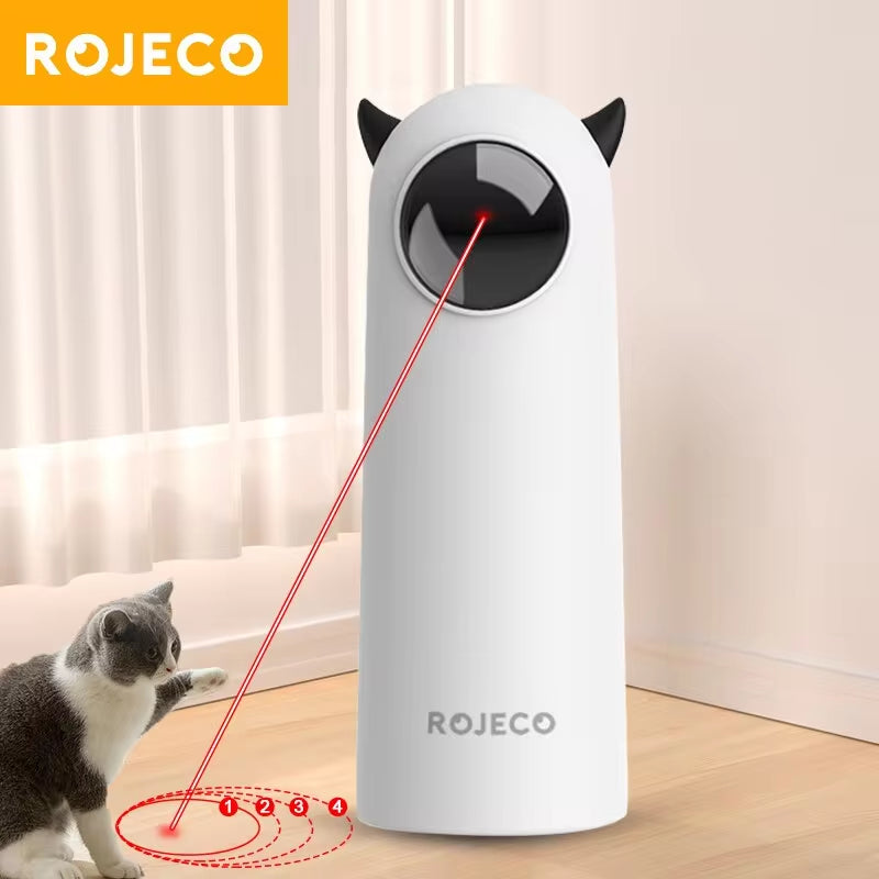 Interactive Automatic Cat Toy with LED Laser - Smart Handheld Electronic Pet Accessory for Indoor Use