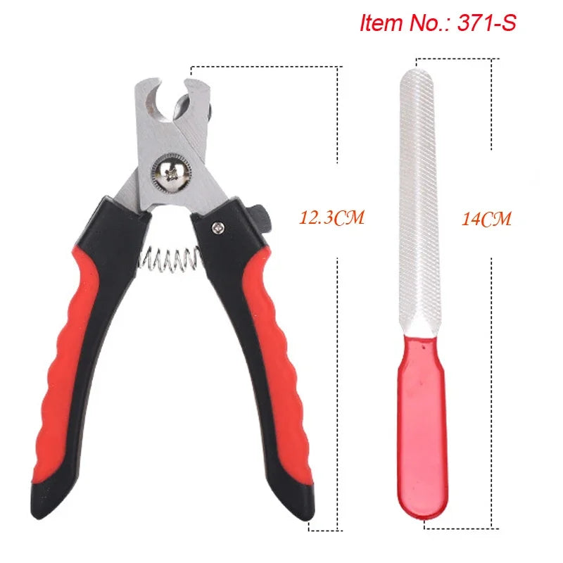 Professional Stainless Steel Pet Nail Clippers for Large Dogs and Cats - Multifunctional Grooming Scissors