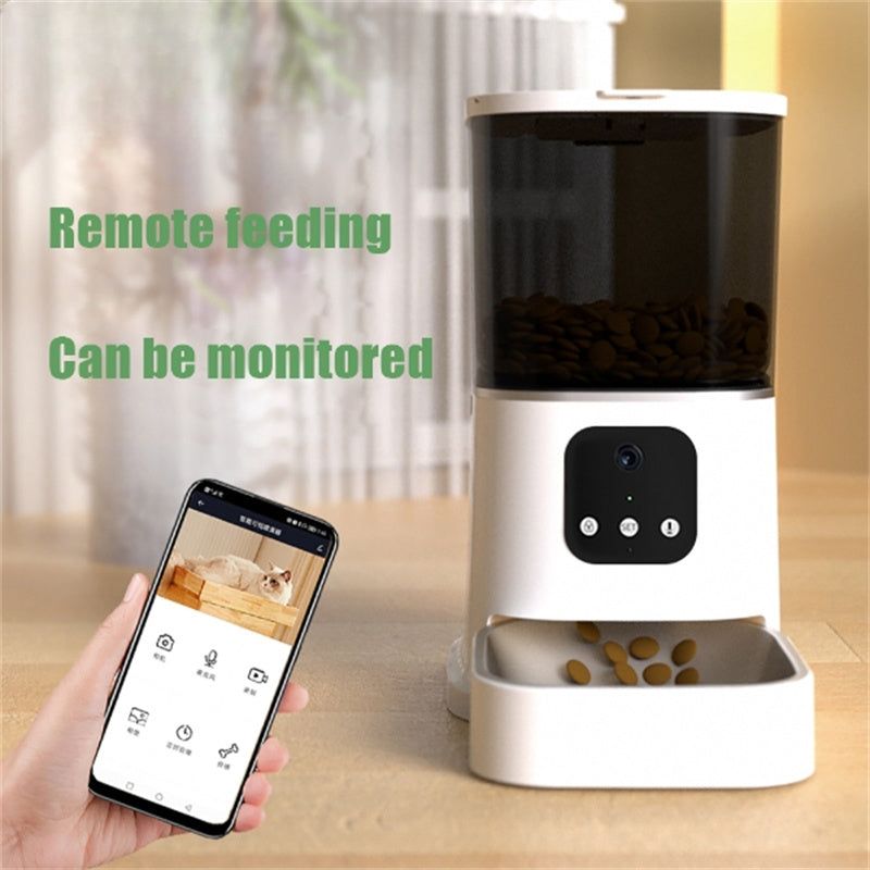 Pet Automatic Feeder Large Capacity Smart Voice Recorder APP Control Timer Feeding Cat Dog Food Dispenser with Wifi Pet Bo