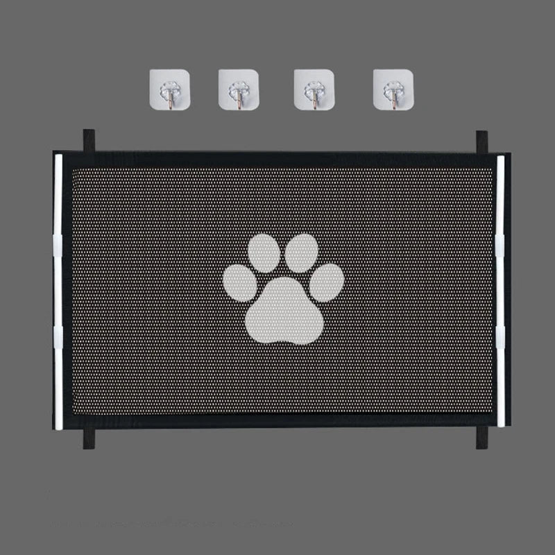 Premium Dog Gate Mesh with 4 Hook System - Indoor and Outdoor Safety Enclosure for Pets