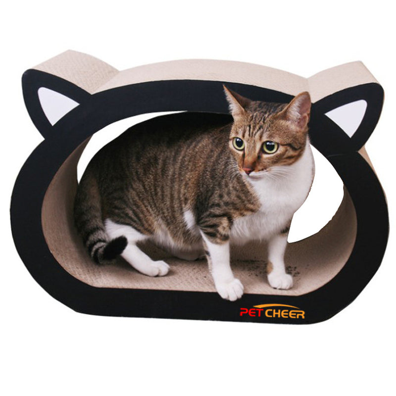 Cozy Cat Head Scratch Board - Durable and Fun Scratching Solution for Your Feline Friend