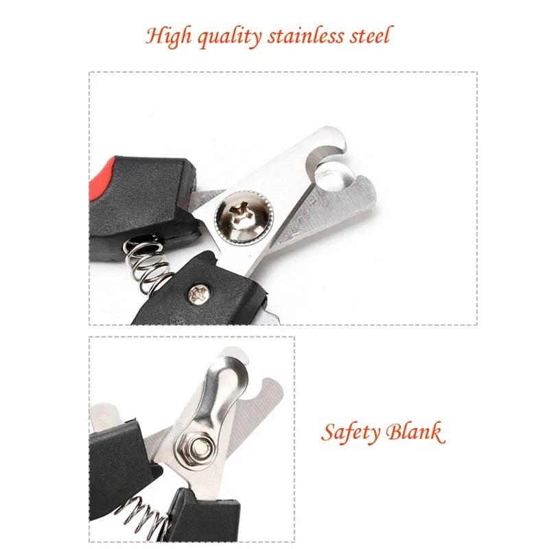 Professional Stainless Steel Pet Nail Clippers for Large Dogs and Cats - Multifunctional Grooming Scissors