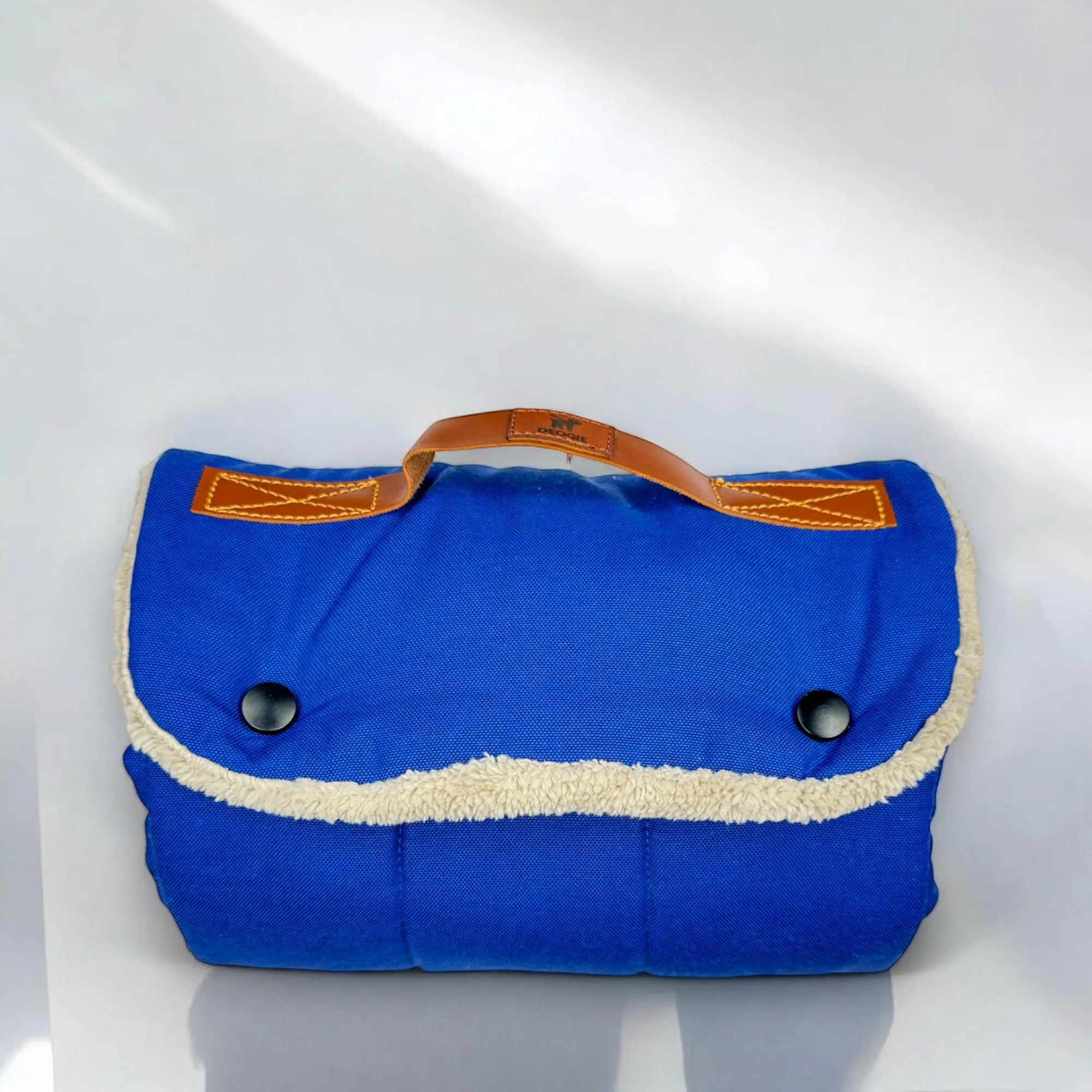 Roll up Travel Dog Mat: Handmade Cotton, Stain & Water-Resistant