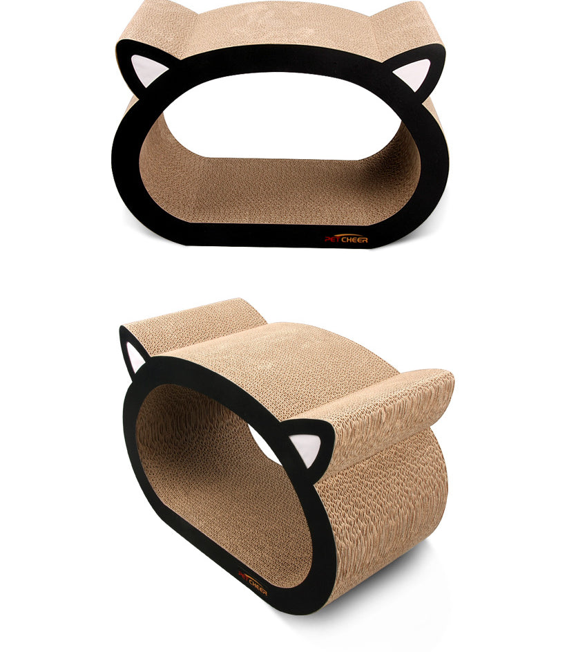 Cozy Cat Head Scratch Board - Durable and Fun Scratching Solution for Your Feline Friend