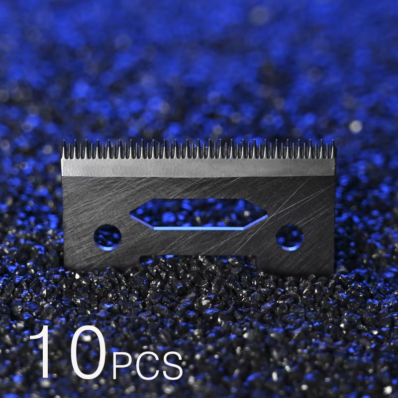 2/10 2-Hole Stagger-Tooth Ceramic Movable Blade with Box for Cordless Clipper Replaceable Blade White Black Golden Color