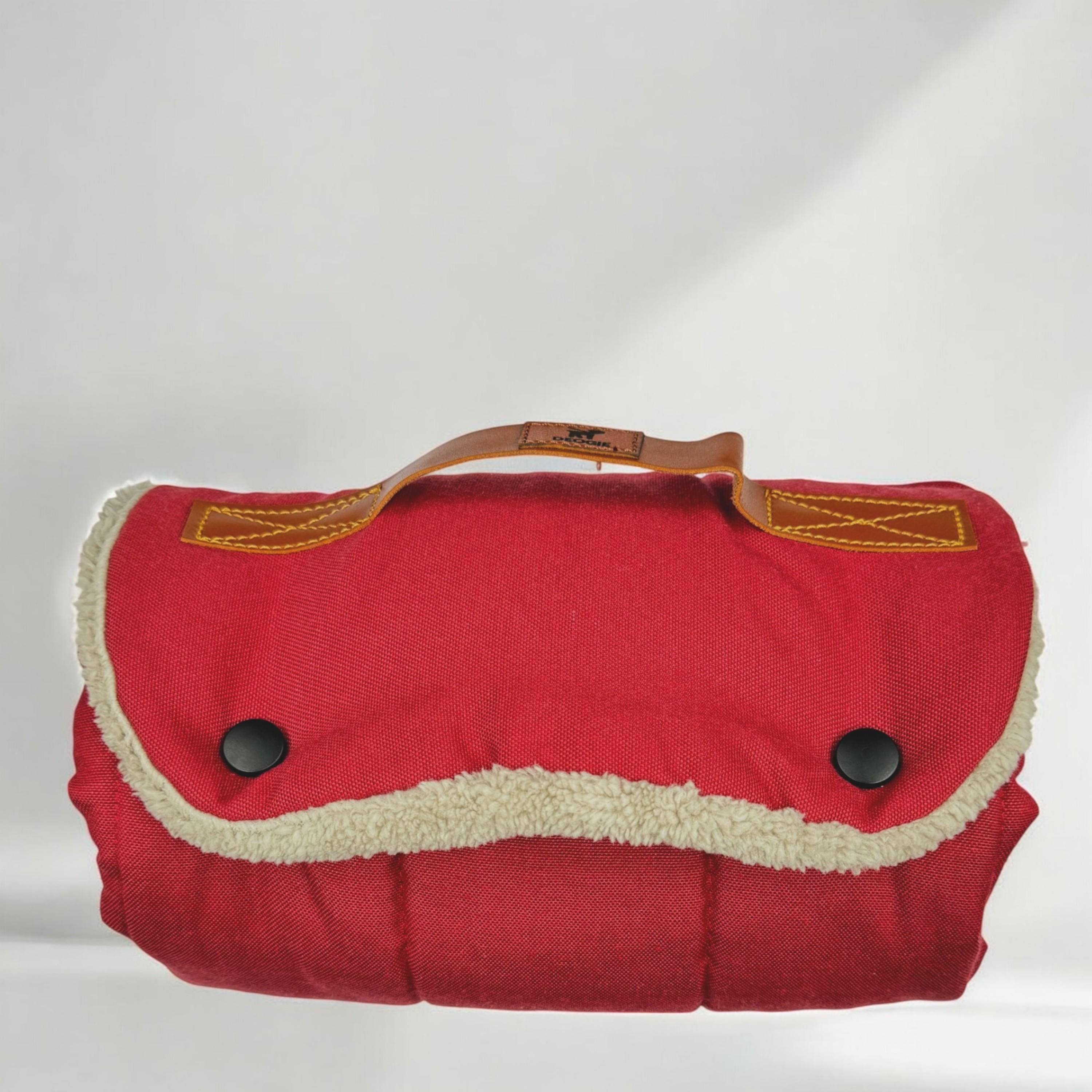 Roll up Travel Dog Mat: Handmade Cotton, Stain & Water-Resistant