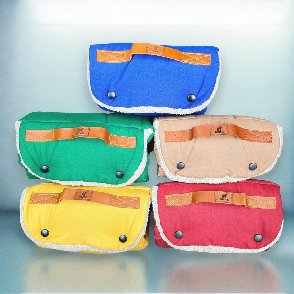 Roll up Travel Dog Mat: Handmade Cotton, Stain & Water-Resistant